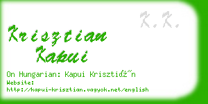 krisztian kapui business card